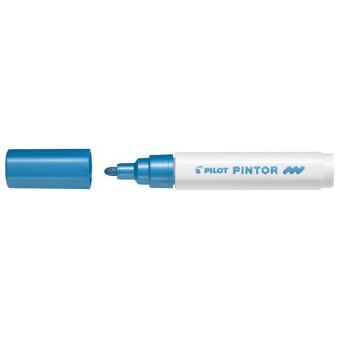 Pilot Pintor Marker Bullet Metallic Medium 4.5mm Tip Blue