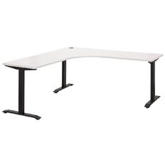 Jasper J Emerge Metal Leg Workstation 1800 x 600 /Ironstone White