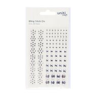 Uniti Bling Stickers Silver 80 Piece