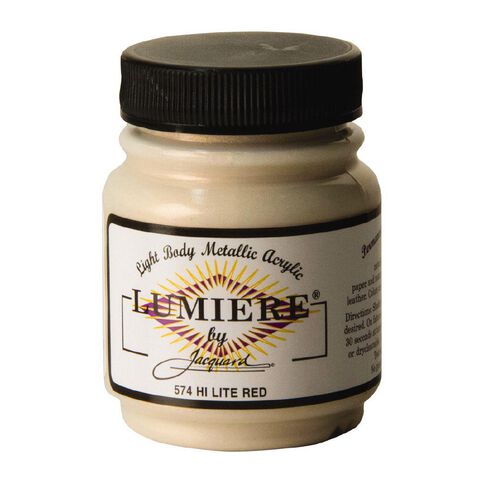 Jacquard Lumiere Acrylic Paint Hi Lite Red 66.54ml