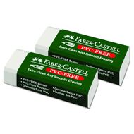 Faber-Castell Eraser Medium 2 Pack White 2 Pack