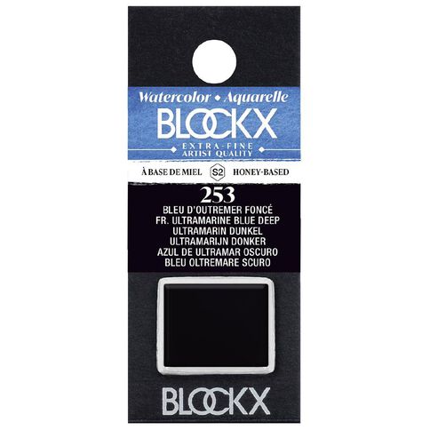 BLOCKX Watercolour Half Pan S2 253 Ultramarine Deep Blue Blue