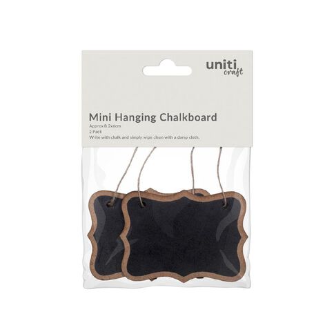 Hanging Mini Chalkboard Sign Braces W 3.25 X H 2.5in