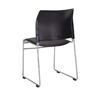 Buro Seating Maxim Black Silver Powder Coat Frame