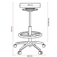 Buro Seating Polo Drafting Stool Black