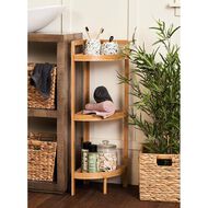 Living & Co Bamboo 3 Tier Corner Shelf