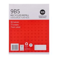 WS Pad Refill 9B5 7mm Ruled 36 Leaf Red Mid