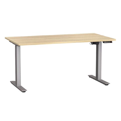 Agile Electric Height Adjustable Desk 1500 Atlantic Oak/Silver