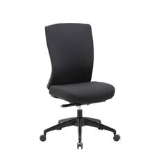 Buro Mentor Upholstered Back Chair with Nylon Base Black