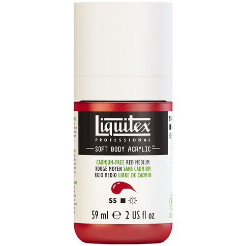 Liquitex Soft Body S5 Acrylic Paint Cadmium Free Medium Red