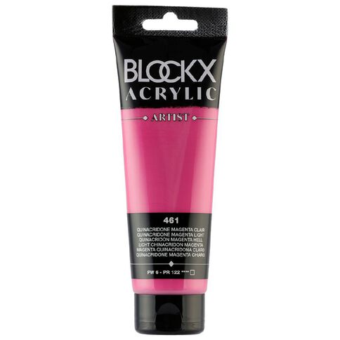 BLOCKX Acrylic Tube Quinacridone Light Magenta 120ml