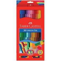 Faber-Castell Connector Felt Tip Markers Cardboard Wallet of 30