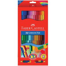 Faber-Castell Connector Felt Tip Markers Cardboard Wallet of 30