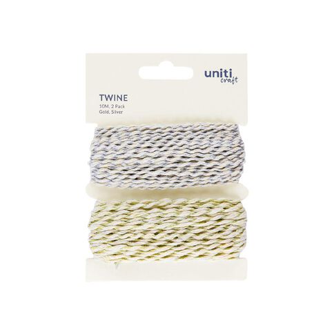 Uniti Twine Gold Silver 10m 2 Pack