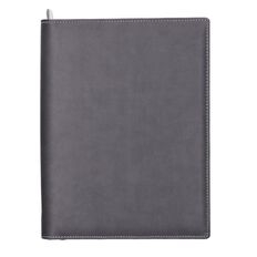 WS Padfolio PU Zipper Grey Mid A4