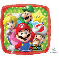 Anagram Super Mario Brothers Foil Balloon Standard 45cm 5 Pack