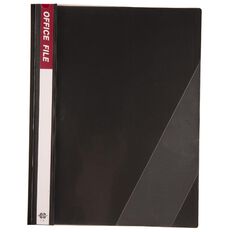 Office Supply Co Report Cover Inside Clip Black A4
