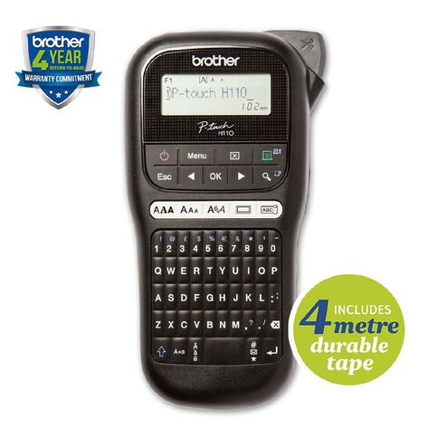 Brother PTH110BK P-Touch Label Maker Black