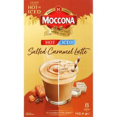 Moccona Hot/Iced Coffee Salted Caramel Latte 8 Pack