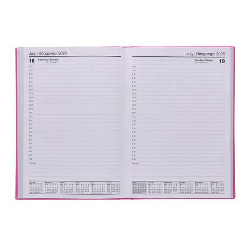 WS Colour Pop 2026 Diary A5 Day To Page Pink