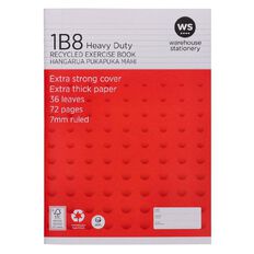 WS Exercise Book 1B8 7mm Ruled 36 Leaf Heavy Duty