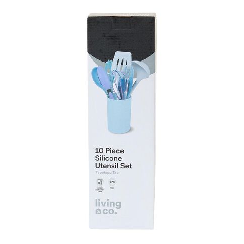 Living & Co Silicone Kitchen Utensil Set Multi-Coloured 10 Piece