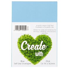 Create With C6 Envelopes Blue 25 Pack
