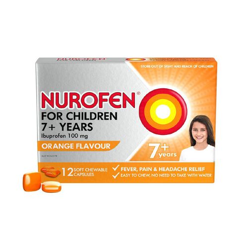 Nurofen Children Orange Chewable Tablets 12s