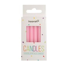 Hoorah Metallic Birthday Candles Pastel 6 Pack