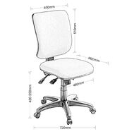 Eden Swatch 3 Lever Highback Ergonomic Chair Atlantic