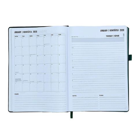 WS 2026 Diary Day To Page Green Dark