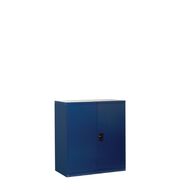 Workspace Cupboard Small Metal 2 Shelves Midnight Blue Mid