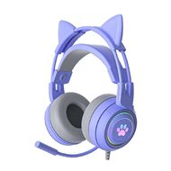 PowerPlay Cat RGB Gaming Headset - Purple