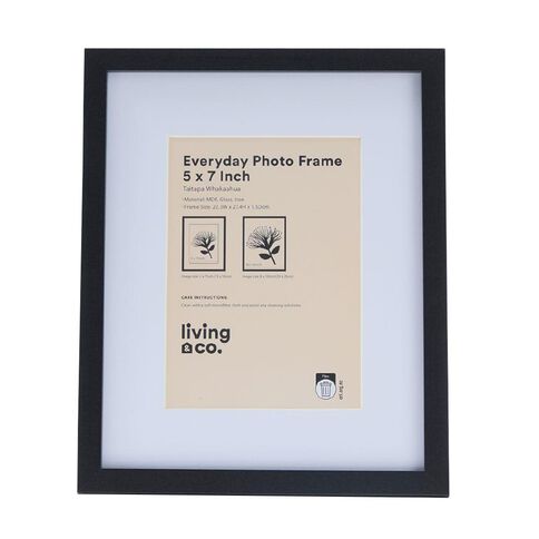 Living & Co Everyday Photo Frame 5in x 7in Black