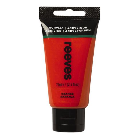 Reeves Fine Acrylic Paint Orange 75ml