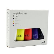Uniti Acrylic Paint 75ml Basics 5 Pack