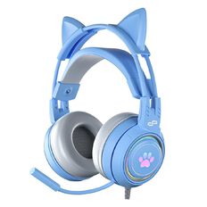 PowerPlay Cat RGB Gaming Headset Blue