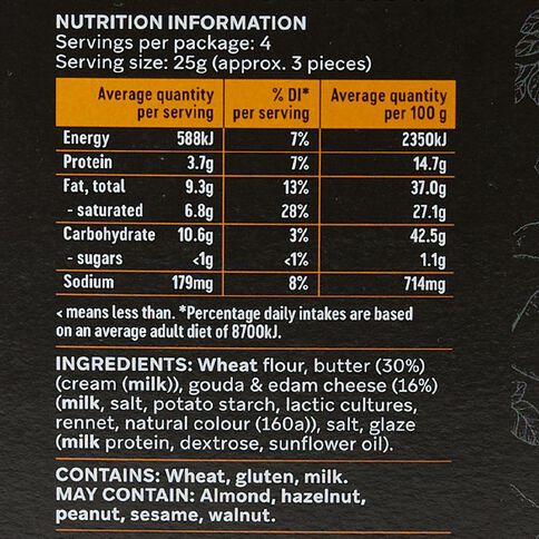 Market Kitchen Butter Puff Pastry Cheese Straws 100g