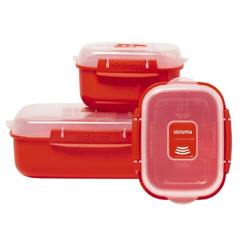 Sistema Heat & Eat Red Mid 3 Pack