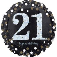 Anagram 45cm Standard Sparkling 21 Balloon
