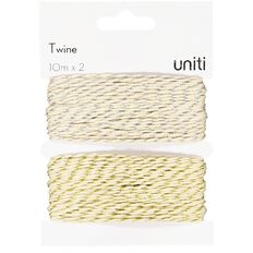 Uniti Twine Gold Silver 10m 2 Pack