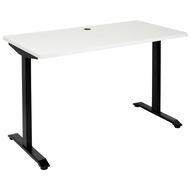 Jasper J Emerge 1200x600 Straight Desk White Top With Black Metal Base