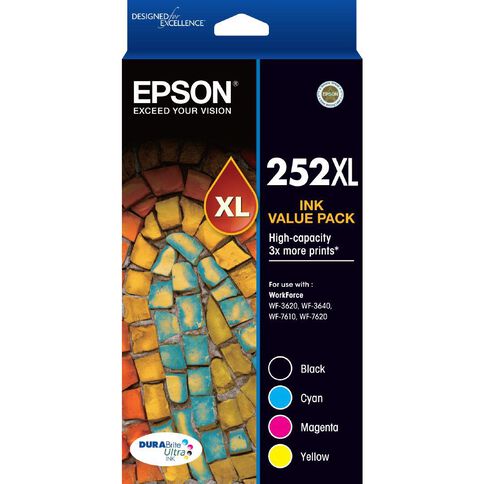Epson Ink 252XL Value 4 Pack