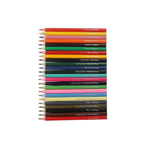 Kookie Te Reo Jumbo Coloured Pencils Multi-Coloured 24 Pack