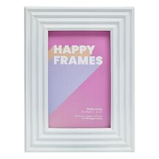 Happy Frames Ribbed Border 10x15 White