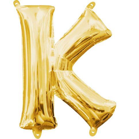 Amscan Small-Size Air Letter K Gold