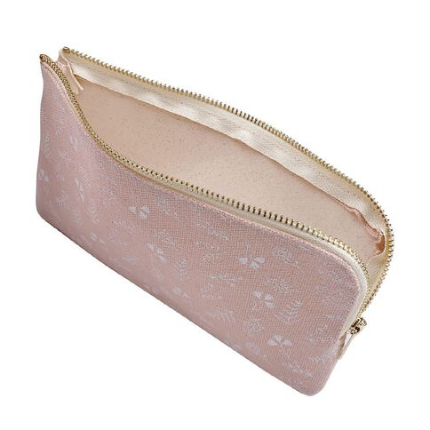 Uniti Tropico Linen Pencil Case Pink Mid