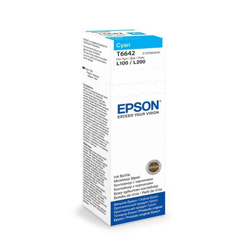 Epson Ink T6642 Cyan 70ml Bottle (7500 Pages)