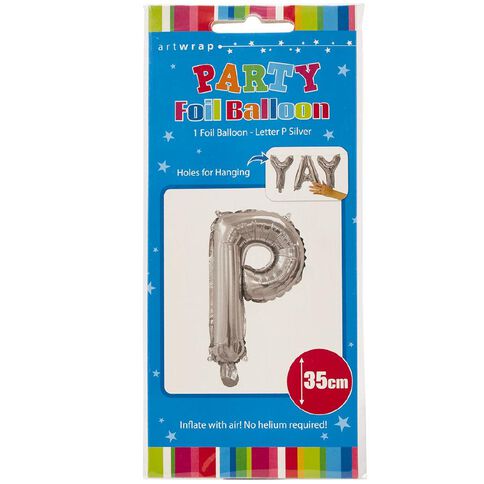 Artwrap Foil Balloon P Silver 35cm