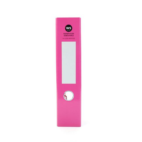 WS Colour Pop Lever Arch File A4 Pink Pink